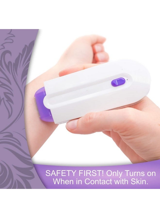 فينيشنج تاتش ماكينة إزالة الشعر للسيدات بدون ألم بتقنية Finishing Touch – جهاز إزالة شعر فوري وآمن للوجه والجسم بالكامل – بديل الليزر والحلاقة – مناسبة لجميع ألوان البشرة – قابلة لإعادة الشحن – إزالة شعر ناعمة ودقيقة للوجه والذراعين والساقين وتحت الإبط وخط البكيني - Image 5